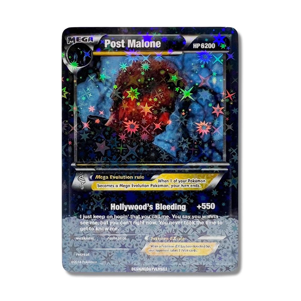 Post Malone Hologram Card