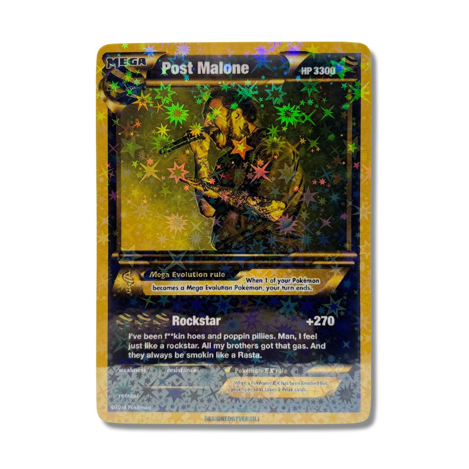 Post Malone Hologram Card