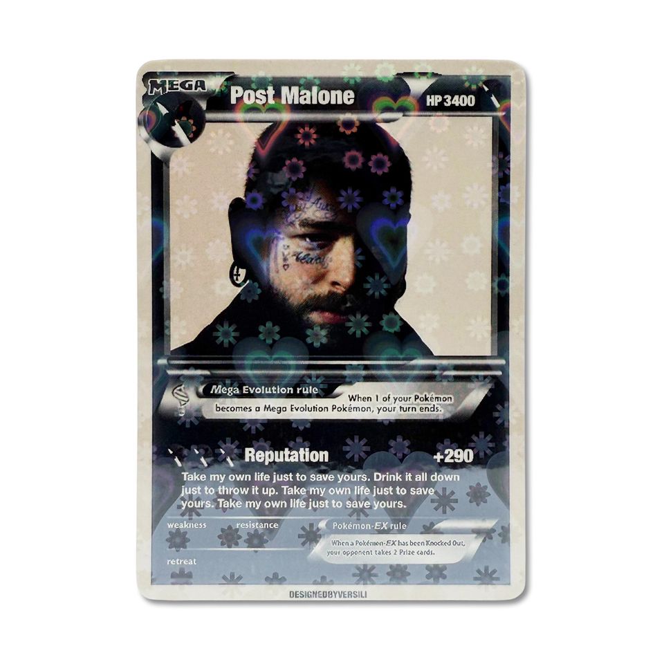 Post Malone Hologram Card