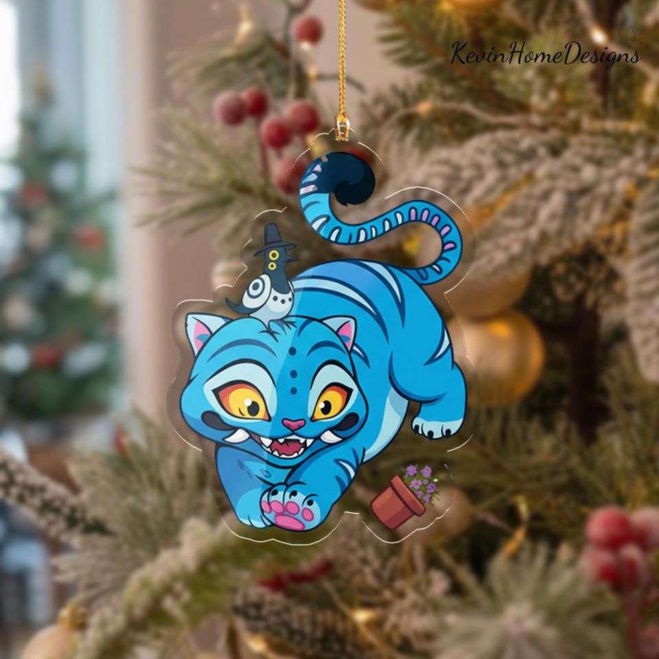 Kpop Demon Hunter Ornament: Acrylic, Tiger Funny Design, 2025