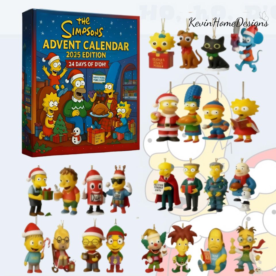 Simpsons Advent Calendar 2025: Funny Cartoon Box, Acrylic, 24 Day Countdown