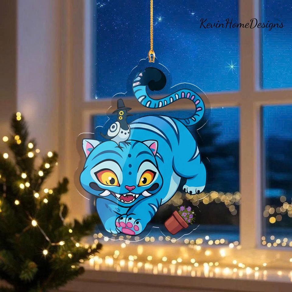 Kpop Demon Hunter Ornament: Acrylic, Tiger Funny Design, 2025