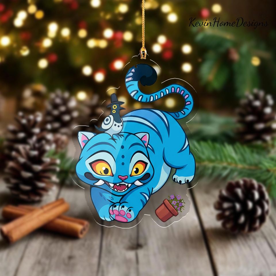 Kpop Demon Hunter Ornament: Acrylic, Tiger Funny Design, 2025