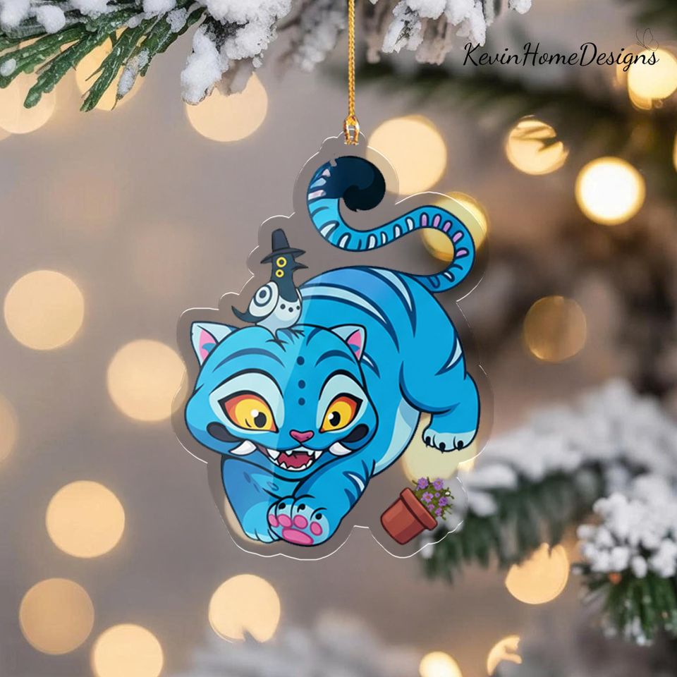 Kpop Demon Hunter Ornament: Acrylic, Tiger Funny Design, 2025