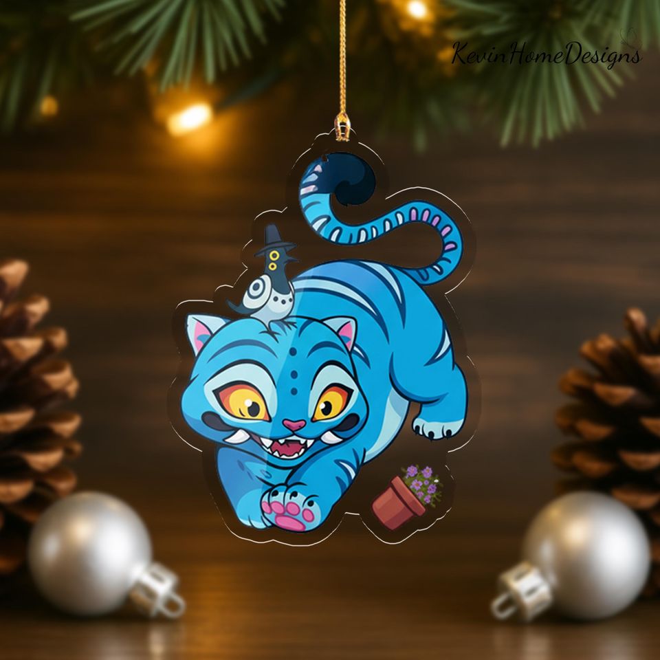 Kpop Demon Hunter Ornament: Acrylic, Tiger Funny Design, 2025