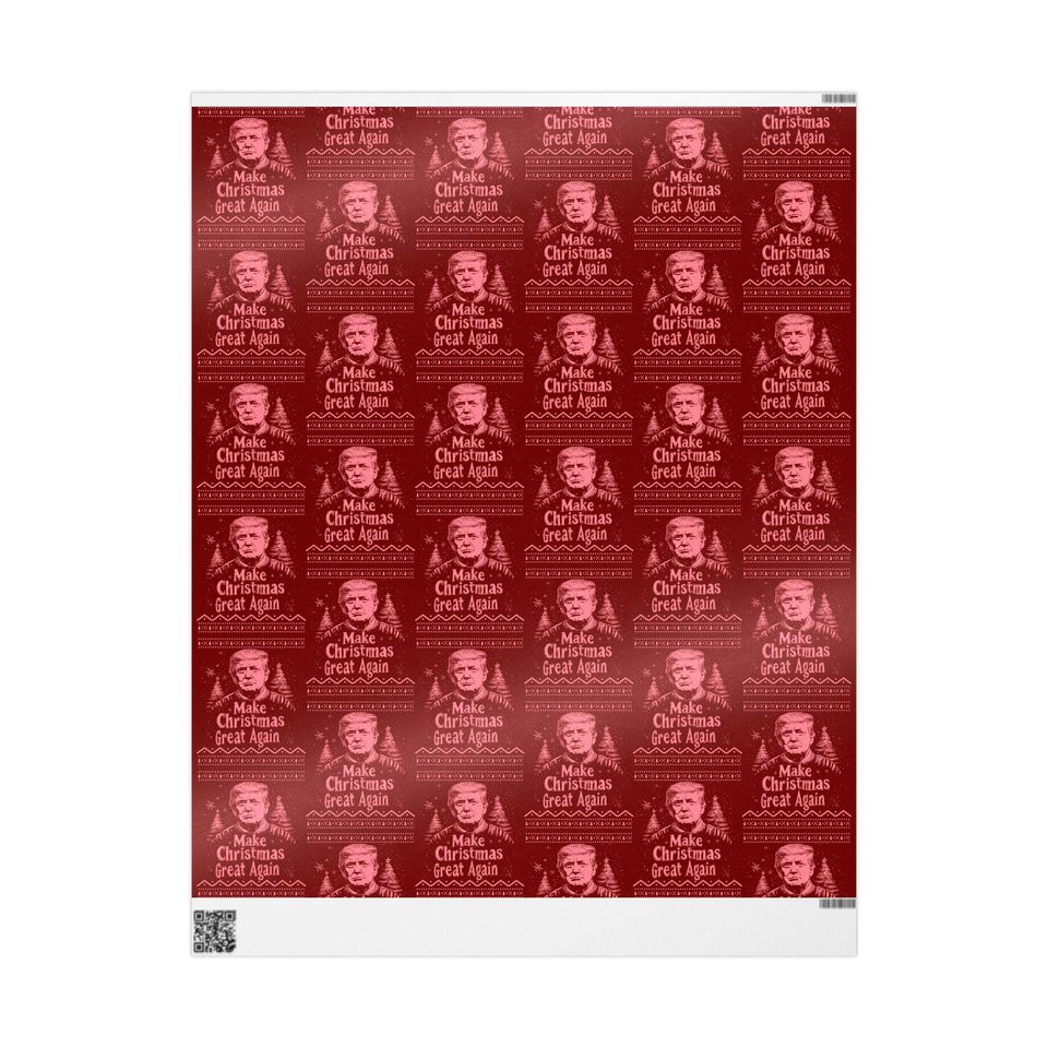 Red Make Christmas Great Again, maga, Wrapping Paper - Holiday Gift Wrap for Joyful Celebrations
