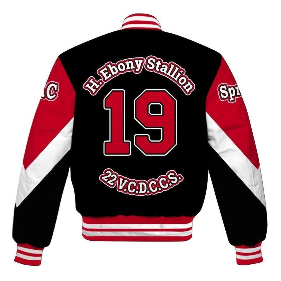 Ireishprint Delta Sigma Theta Chapter Varsity Jacket, Personalized Triangle Black 1914 Sorority Jacket