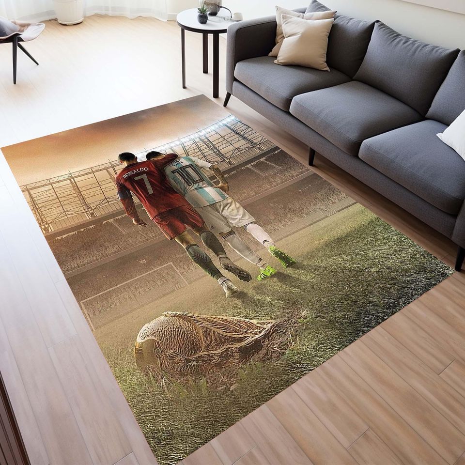 Soccer Legends Rug, Personalized Sports Team Rug, Kids Room Decor