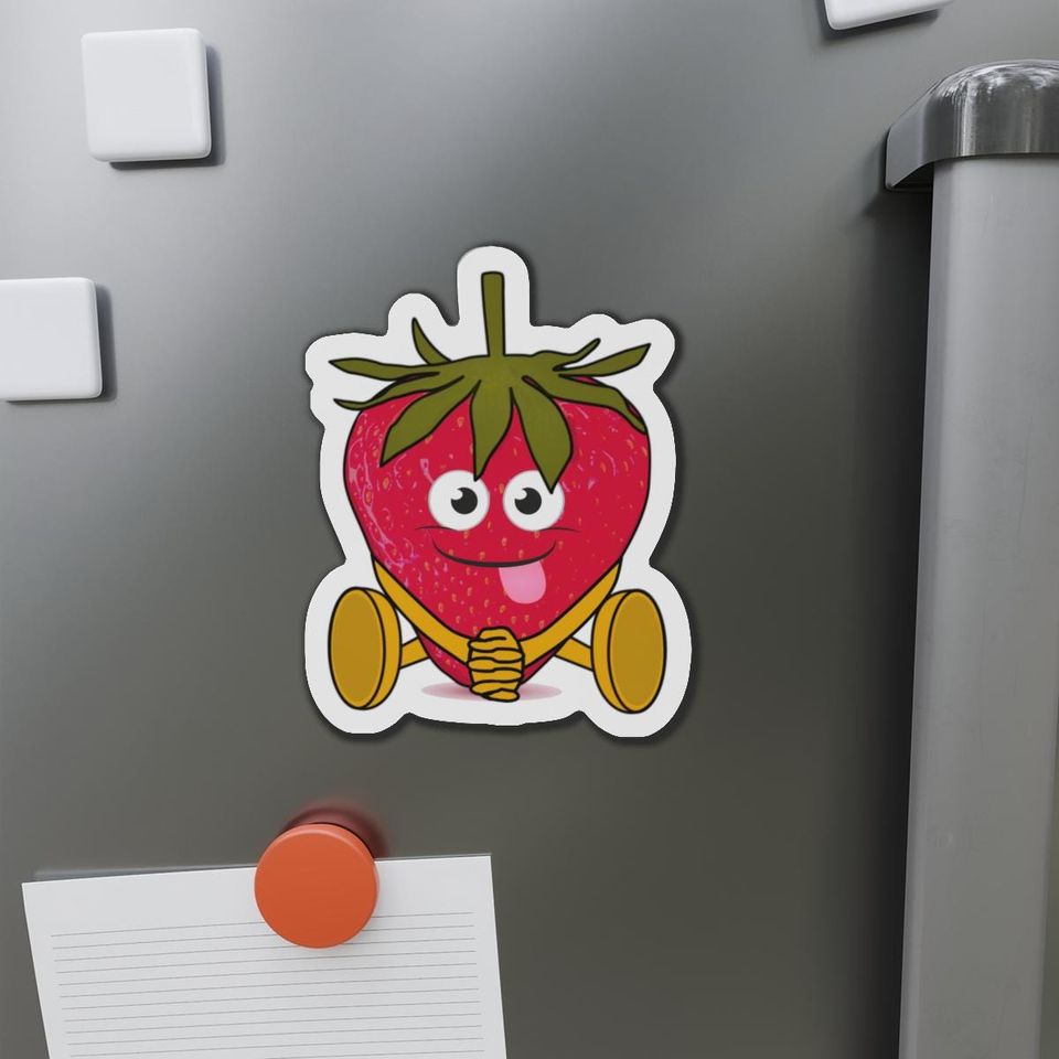 Strawberry Die-Cut Magnets, Cute Fridge Magnets, Fun Kitchen Decor