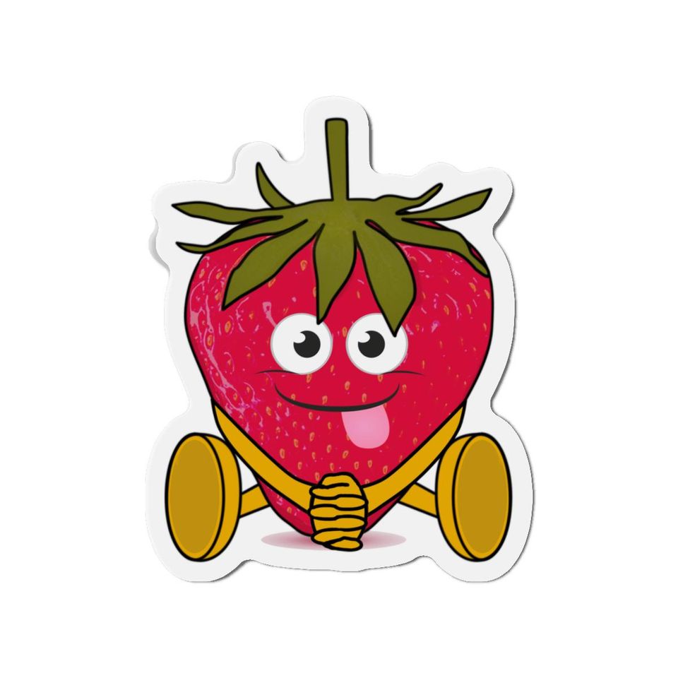 Strawberry Die-Cut Magnets, Cute Fridge Magnets, Fun Kitchen Decor
