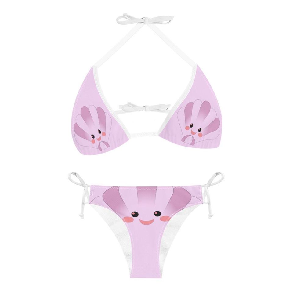 Kawaii Shell  Bikini Swimsuit  Cute Triangle Set