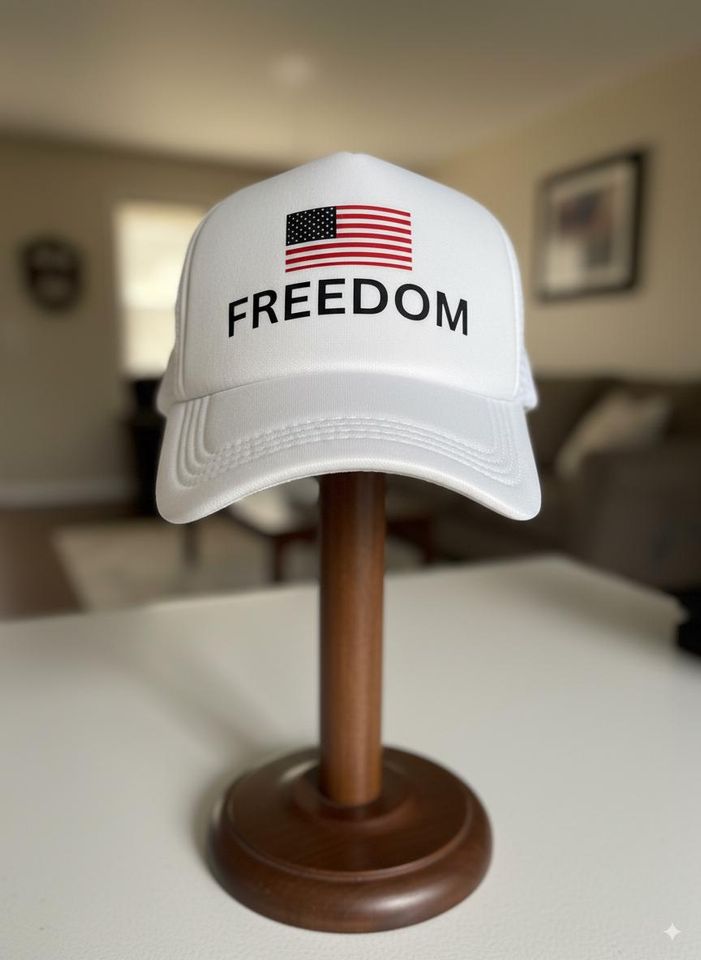 Freedom Trucker Hat | American Flag, Unisex Snapback