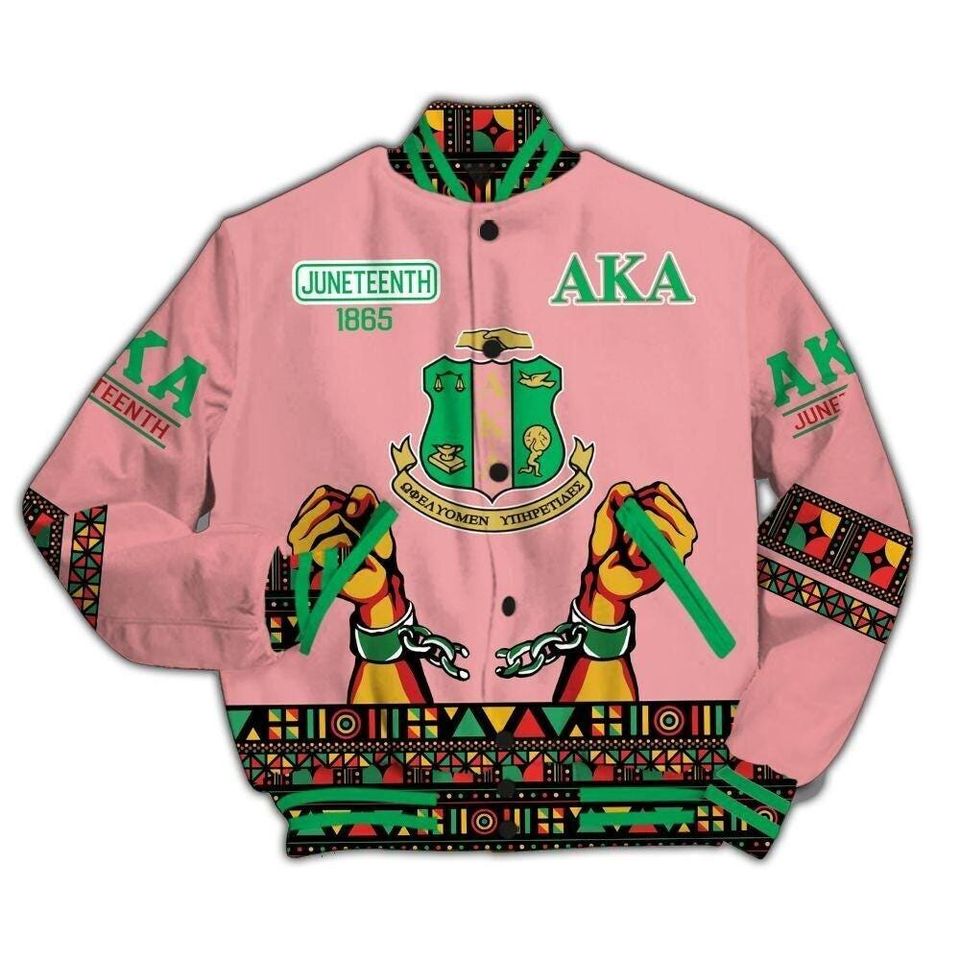 Alpha Kappa Alpha Varsity Jacket, Alpha Kappa Alpha Juneteenth Ivy Leaf 1908 Sorority Varsity Jacket, Divine Nine Greek Life Gift for Her