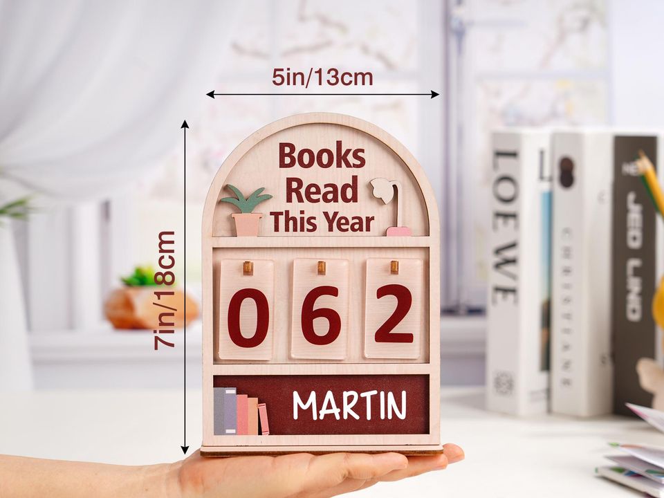 Personalized Books Read Tracker, Custom Book Counter, Read This Year Counter
