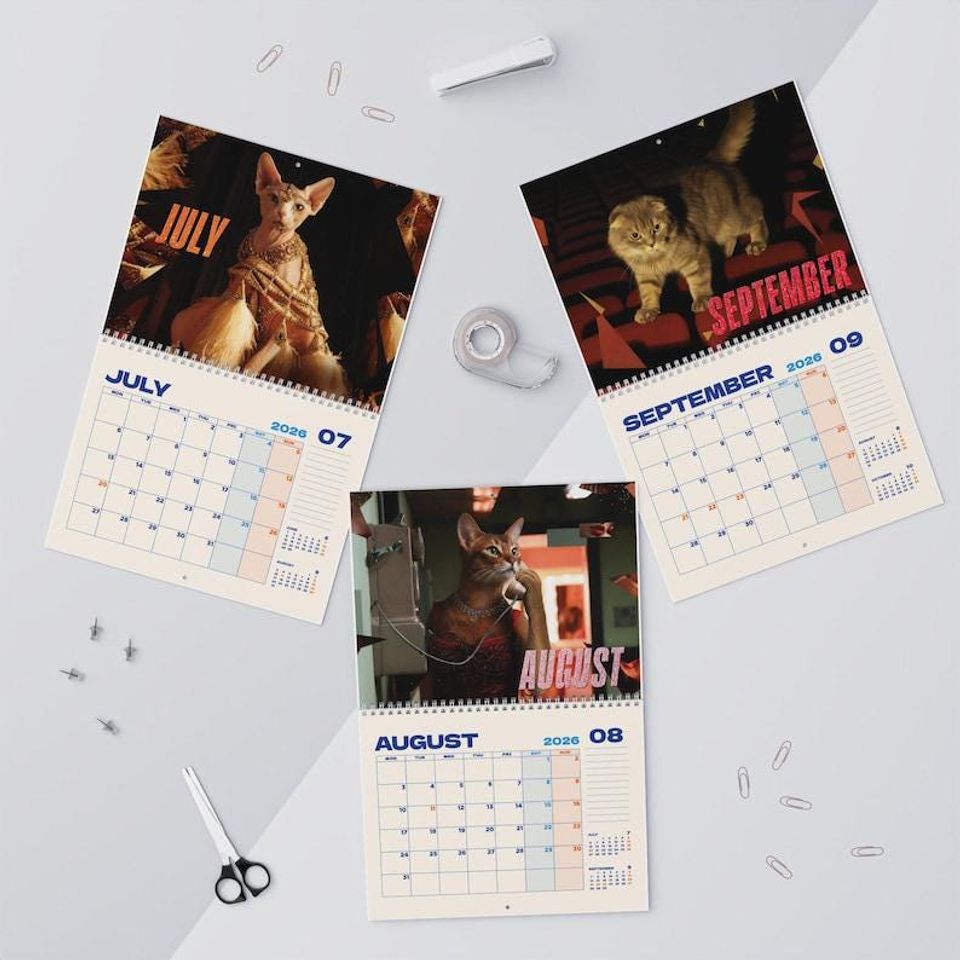 The Life Of A Show Cat 2026 Wall Calendar, Cute Cat Calendar 2026, Cat Mom Calendar