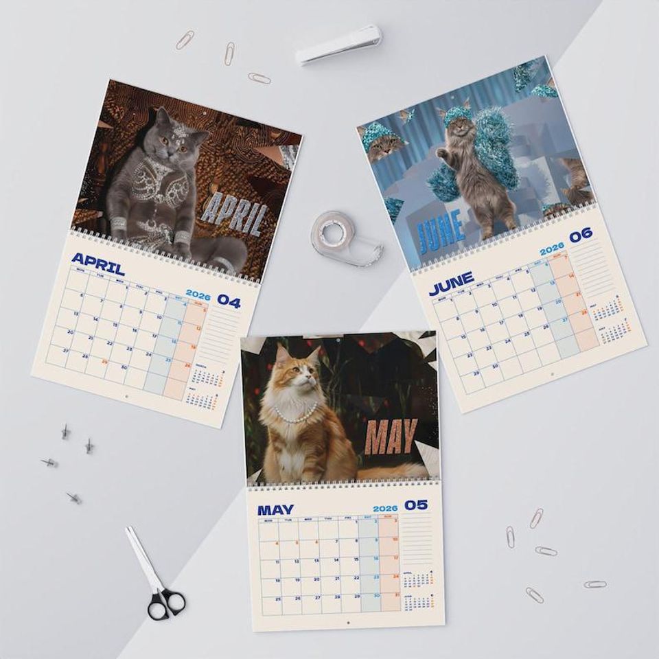 The Life Of A Show Cat 2026 Wall Calendar, Cute Cat Calendar 2026, Cat Mom Calendar