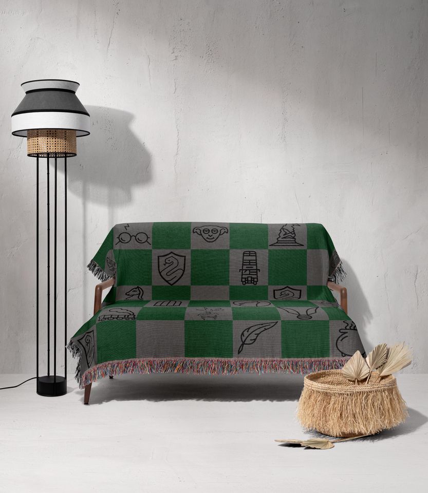 Serpent House Blanket | Wizard Pride Throw | Dark Wizard Decor & HP House Gift | Snake  Tapestry