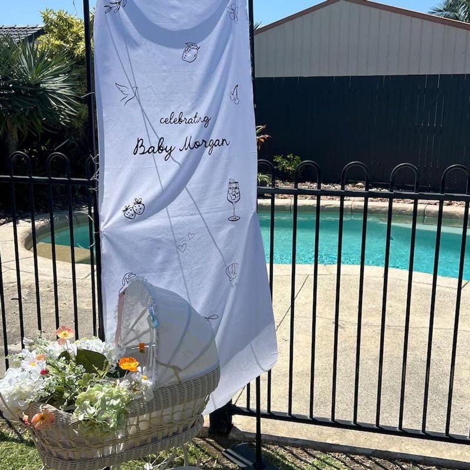 Custom Baby Shower Fabric Welcome Banners | Welcome Sign | Events, Weddings, Party | Fabric Sign |