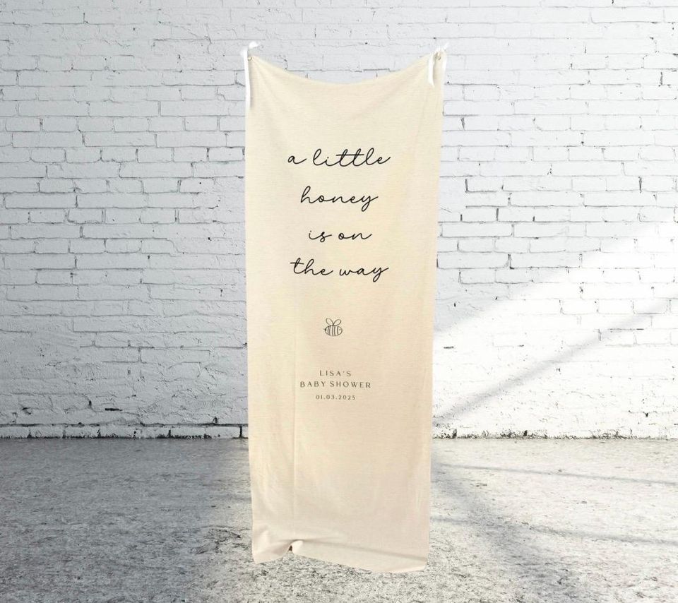Custom Baby Shower Fabric Welcome Banners | Welcome Sign | Events, Weddings, Party | Fabric Sign |