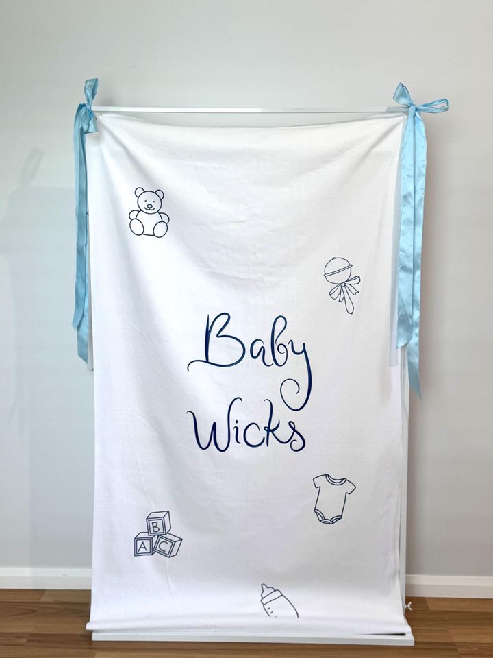 Custom Baby Shower Fabric Welcome Banners | Welcome Sign | Events, Weddings, Party | Fabric Sign |