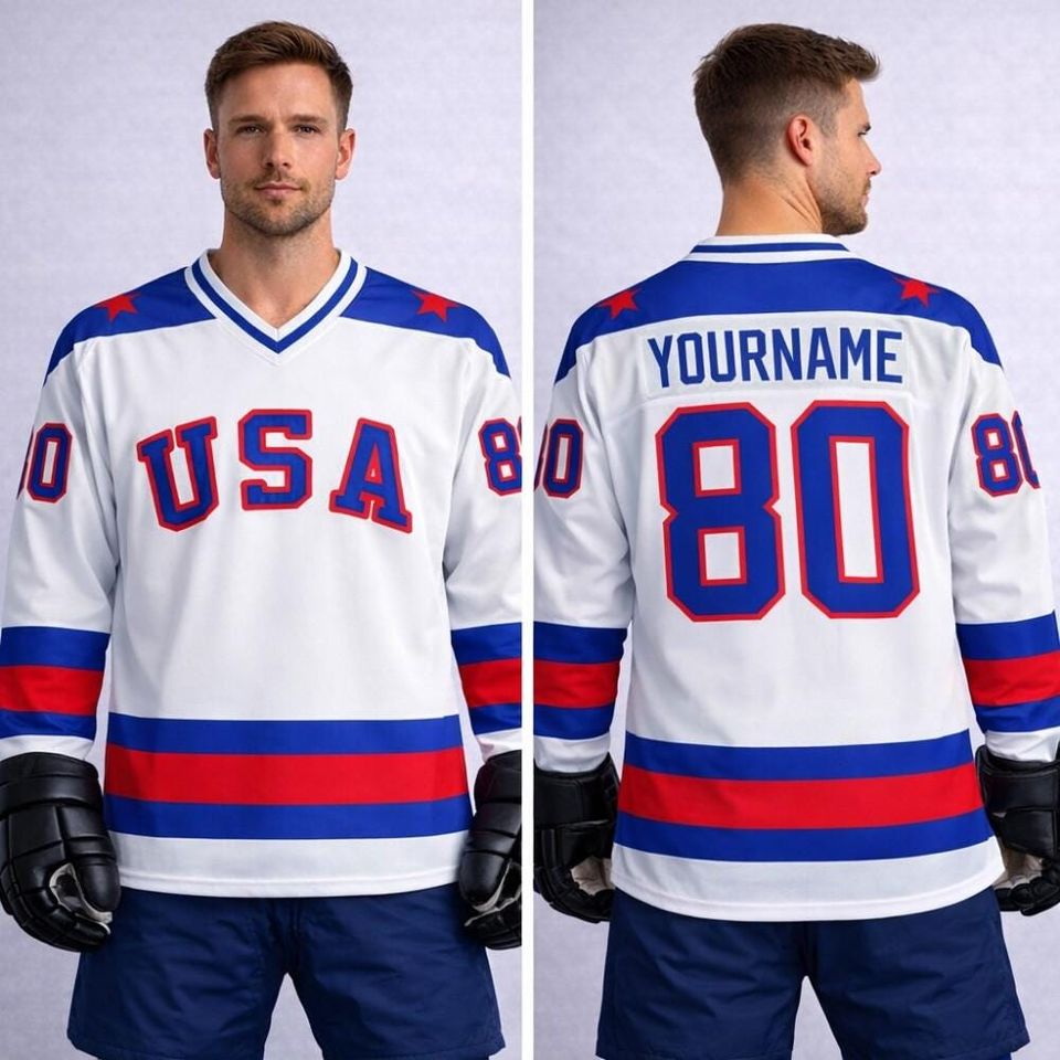 Custom 1980 USA Hockey Jersey