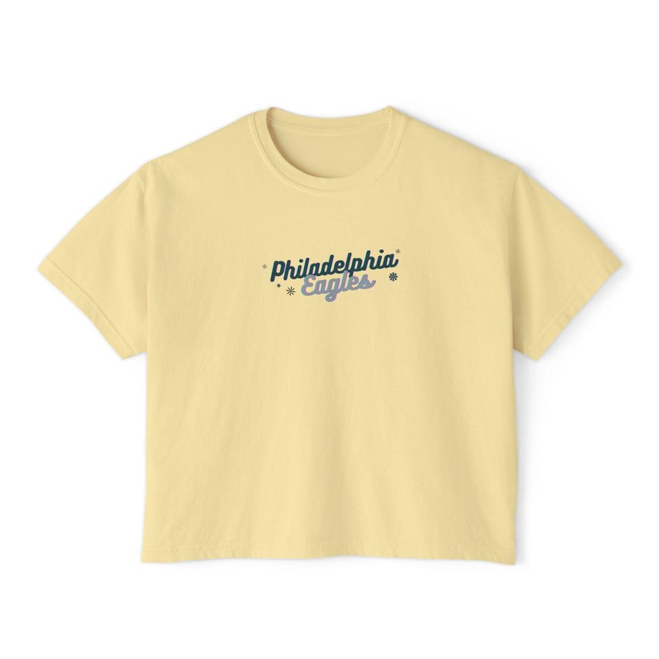 Philly Eagles girly Flowy Cropped Tee