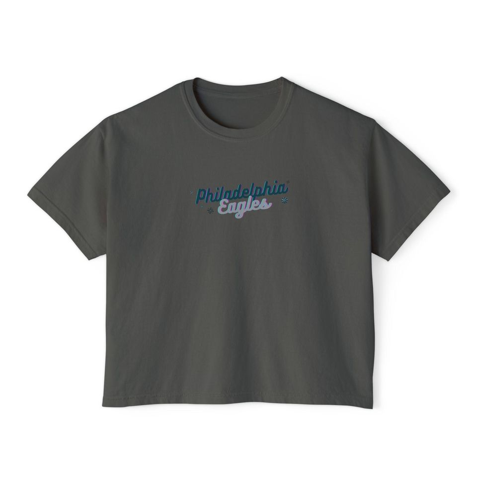 Philly Eagles girly Flowy Cropped Tee