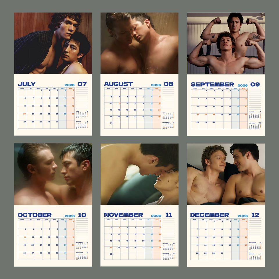 Heated Rivalry Wall Calendar 2026, Hollander Rozanov, LGBTQ Monthly Planner