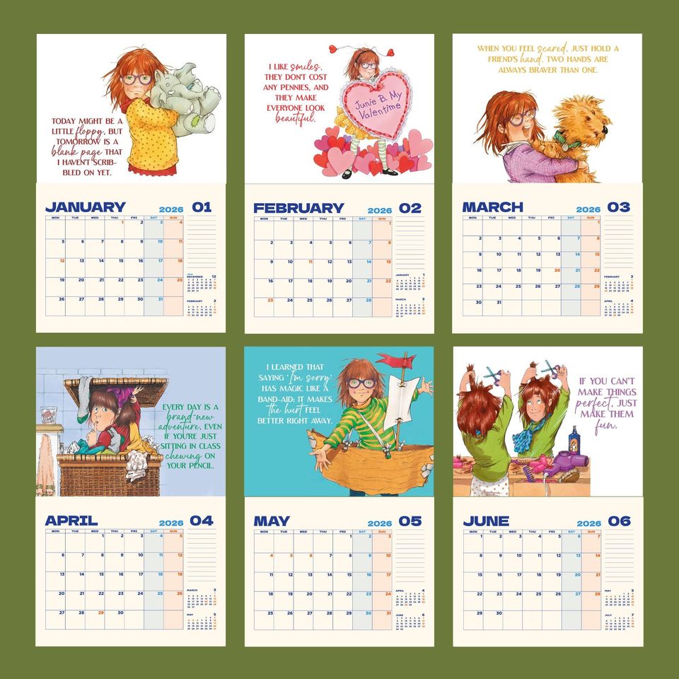 B Jone Wall Calendar 2026, Kindergarten Monthly Planner, Teacher Gift