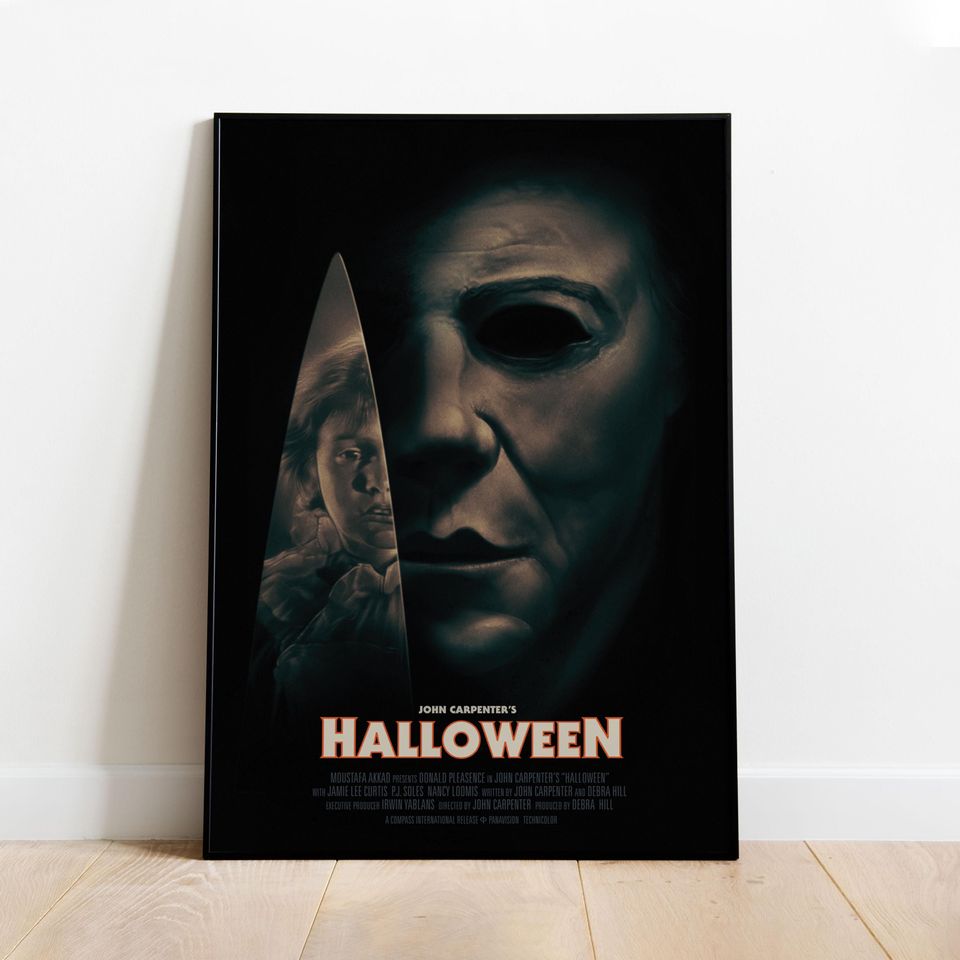 Halloween Poster | Michael Myers Wall Art | Rolled Canvas Print