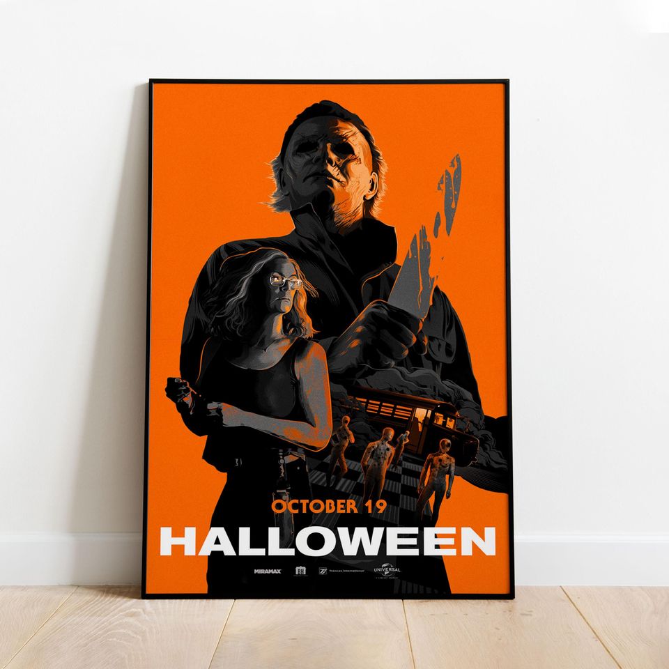 Halloween Poster | Michael Myers Wall Art | Rolled Canvas Print
