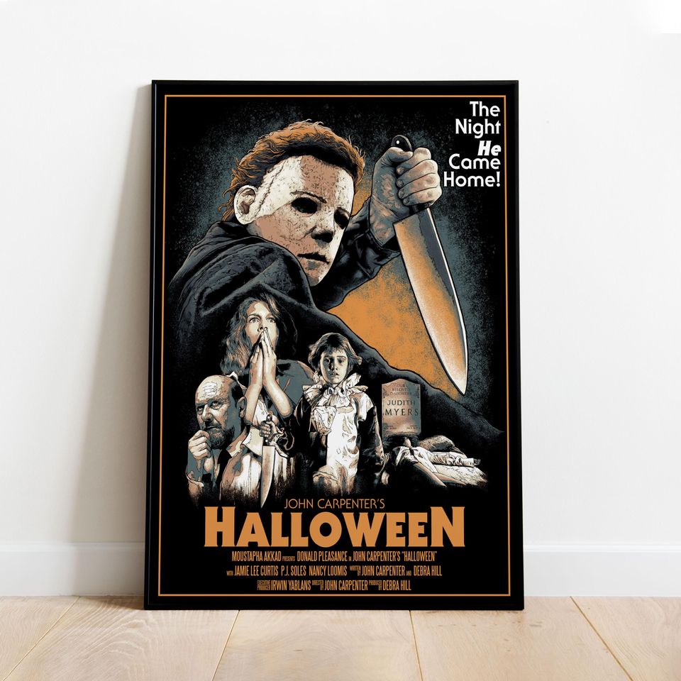 Halloween Poster | Michael Myers Wall Art | Rolled Canvas Print