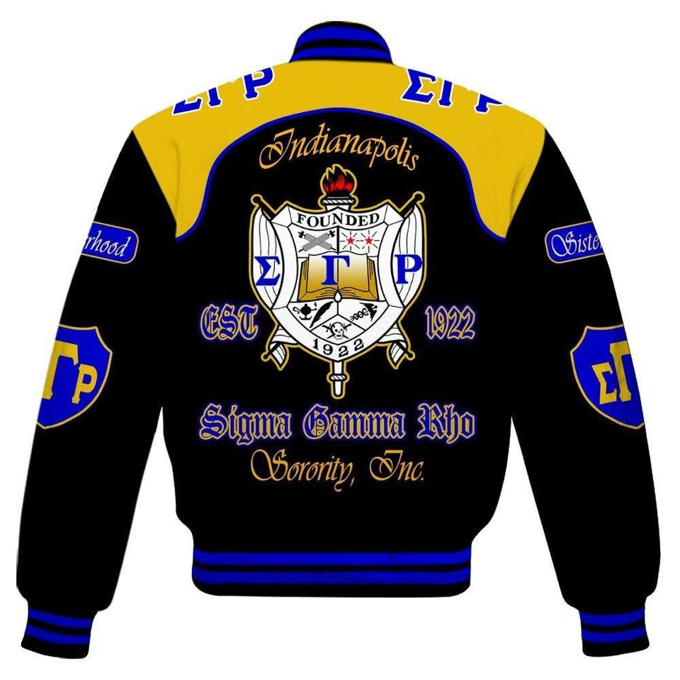 Ireishprint Sigma Gamma Rho Varsity Jacket, Indianapolis Sorority Jacket