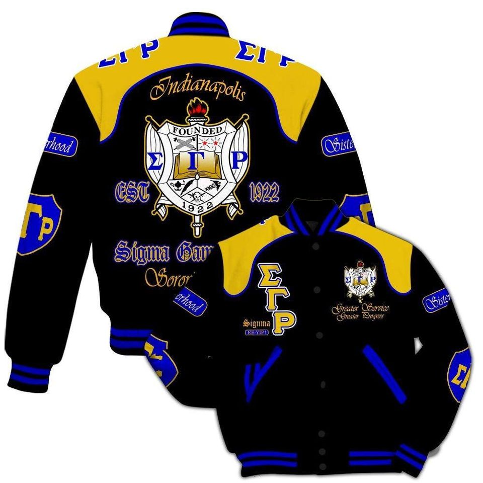 Ireishprint Sigma Gamma Rho Varsity Jacket, Indianapolis Sorority Jacket