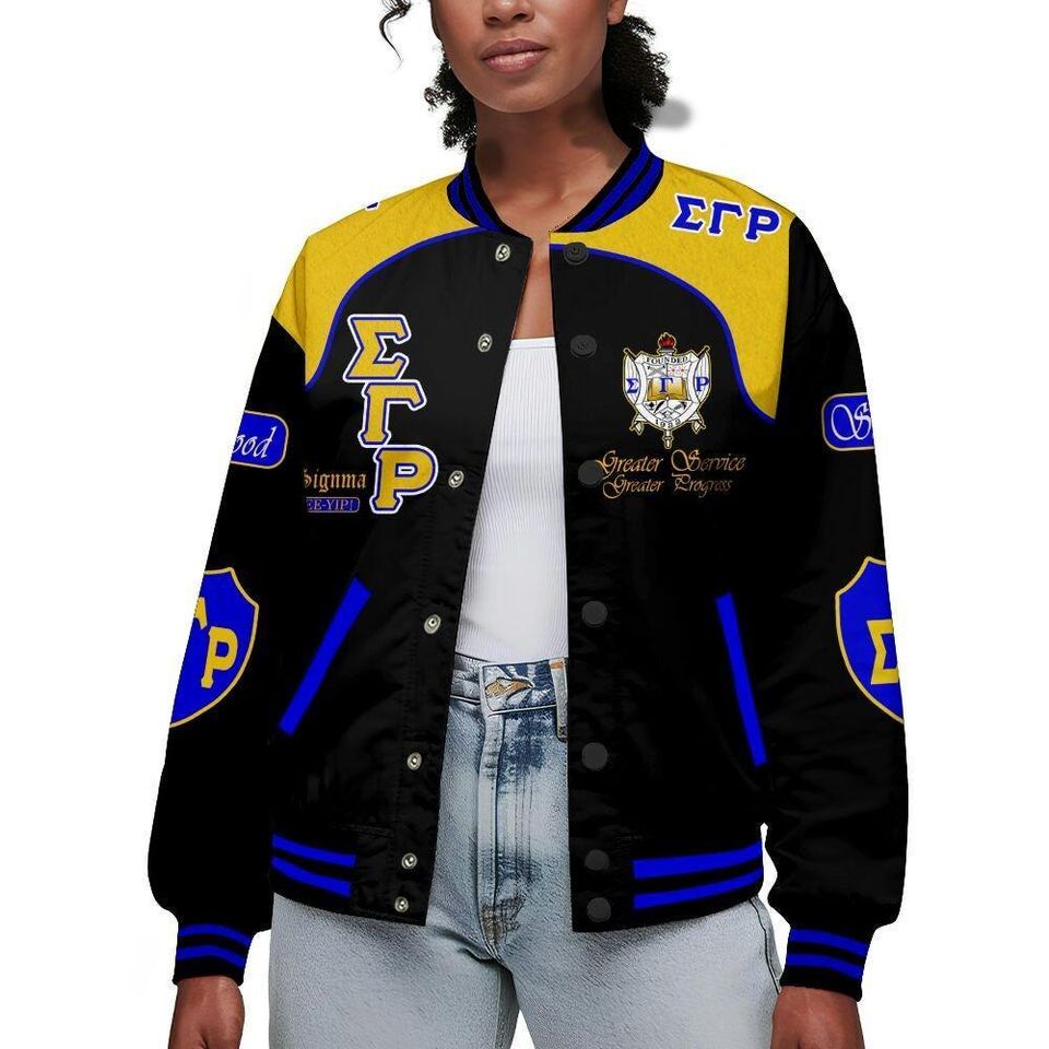 Ireishprint Sigma Gamma Rho Varsity Jacket, Indianapolis Sorority Jacket