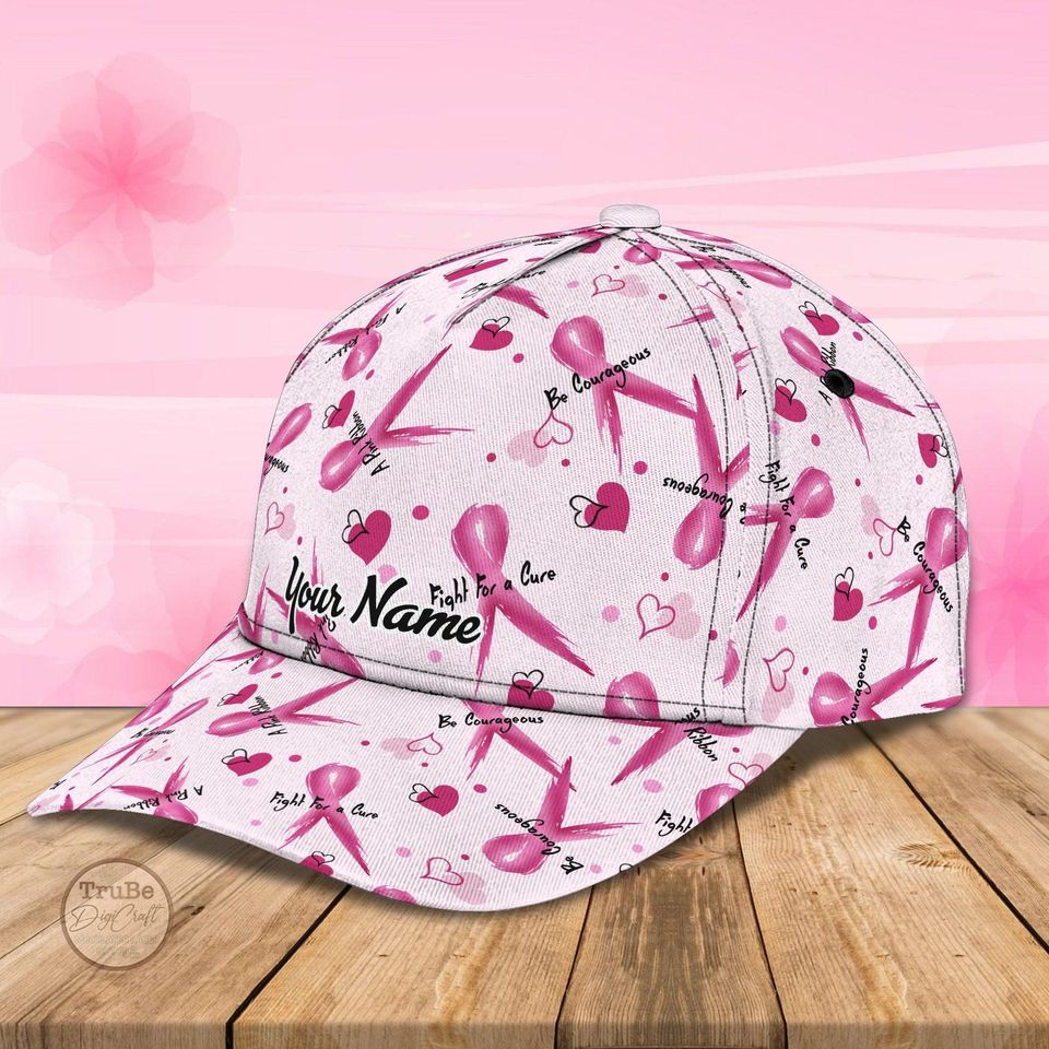 Personalized Breast Cancer Awareness Baseball Cap