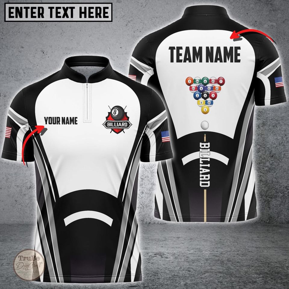 Personalized Billiard Jersey Shirt: Custom Team Uniform