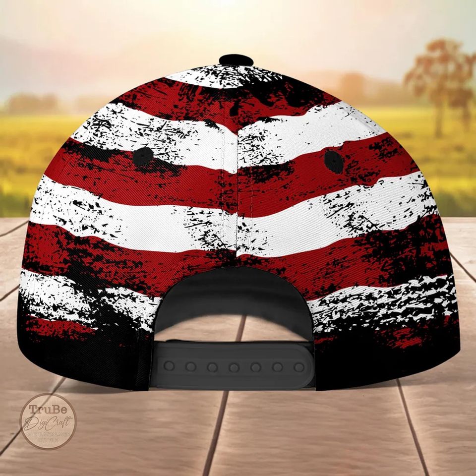 Personalized US Flag Baseball Cap, Fist Bump Hand Cap, Cap from Son Daughter