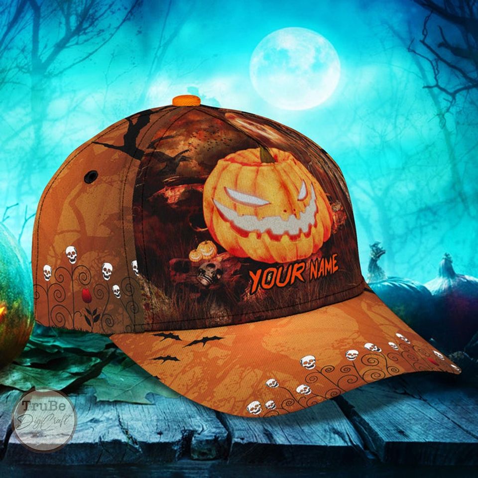 Personalized Pumpkin Halloween Baseball Cap