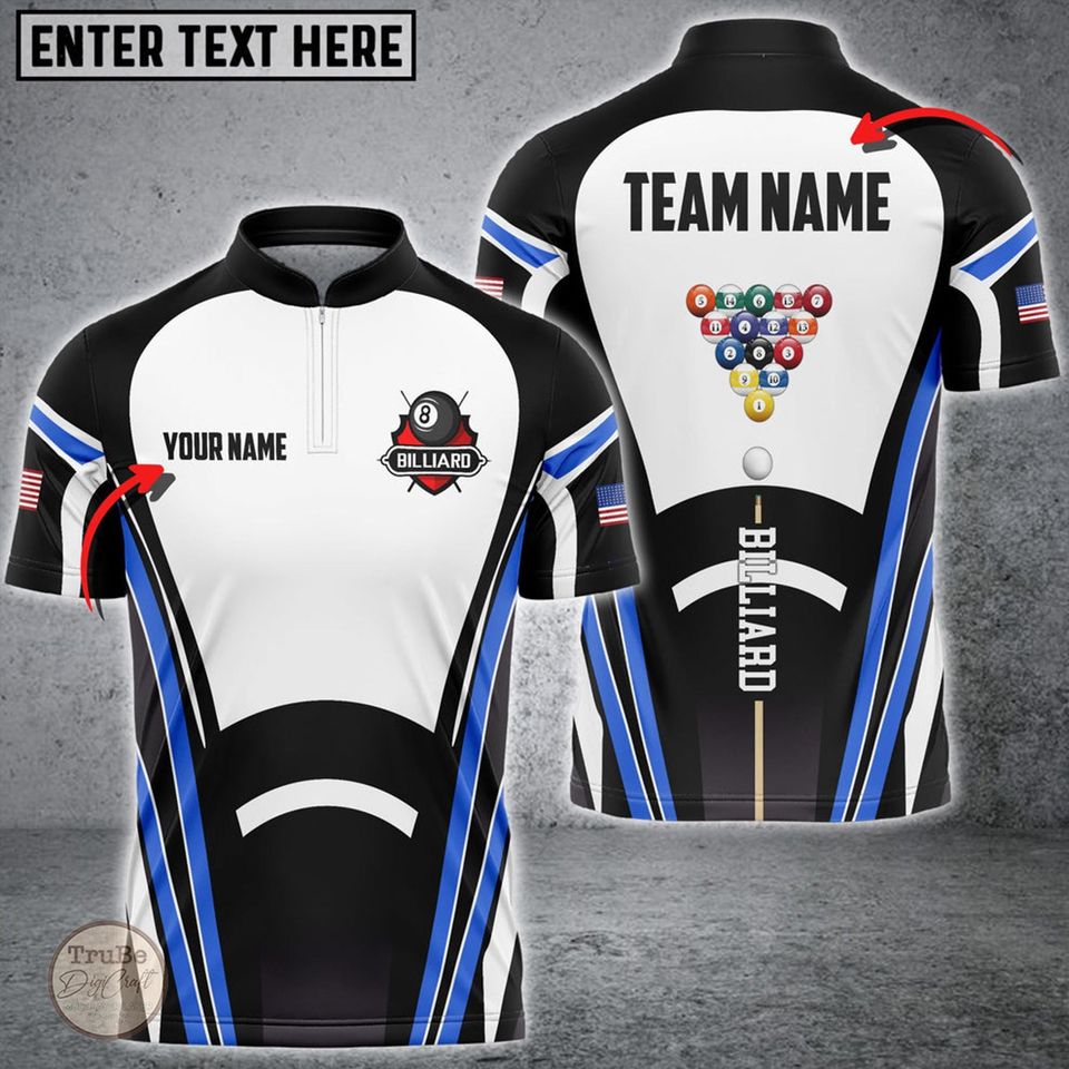 Personalized Billiard Jersey Shirt: Custom Team Uniform