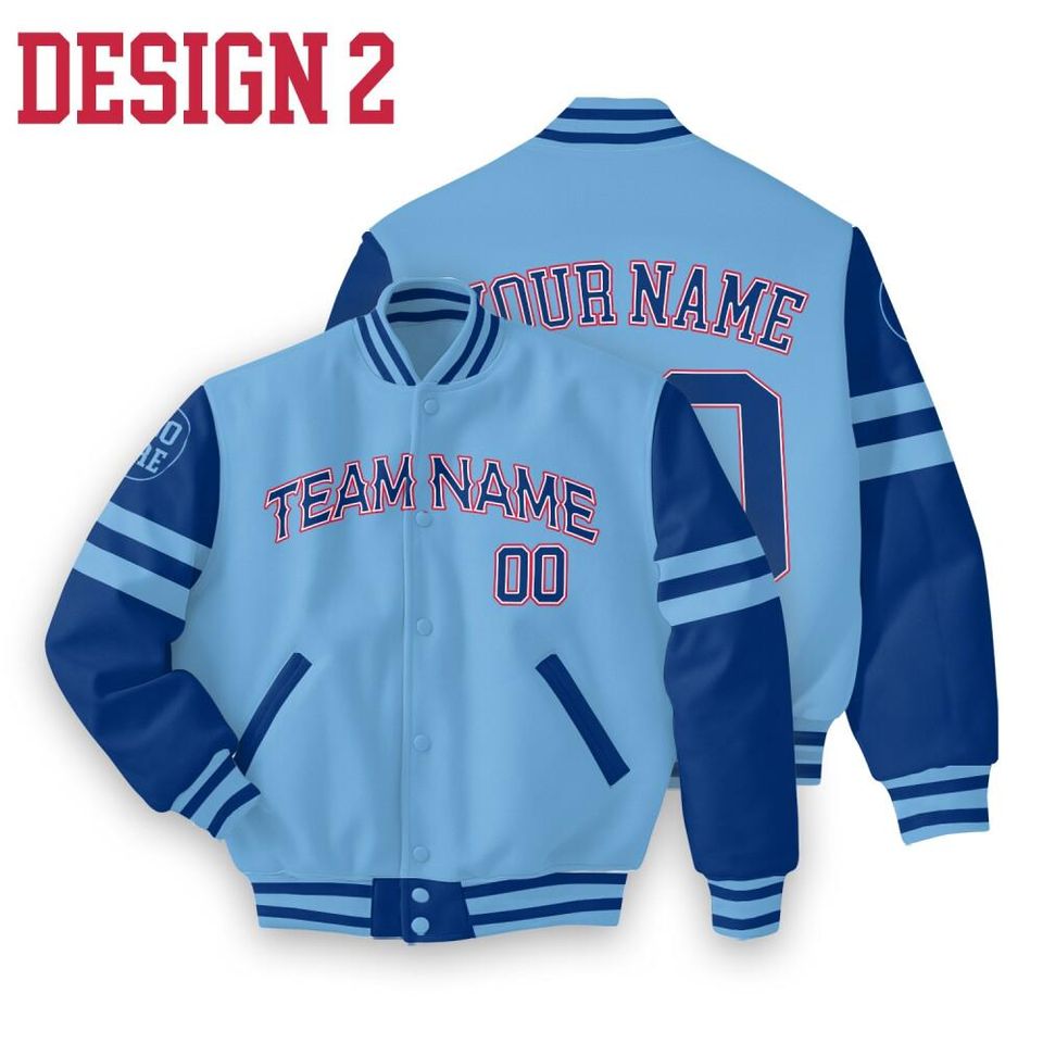 Personalized Texas Baseball Team Multi Color Varsity Jacket, Custom Logo Team Name Number Jacket, Team Baseball Jacket