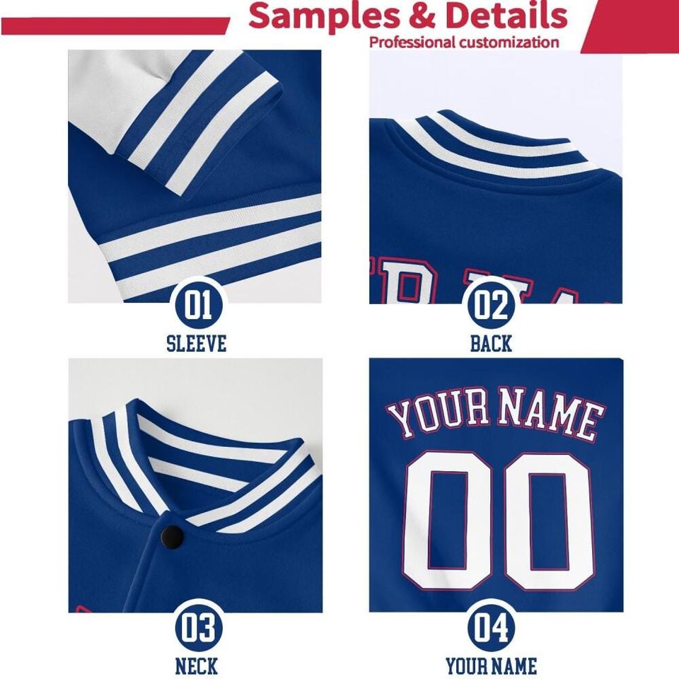 Personalized Texas Baseball Team Multi Color Varsity Jacket, Custom Logo Team Name Number Jacket, Team Baseball Jacket