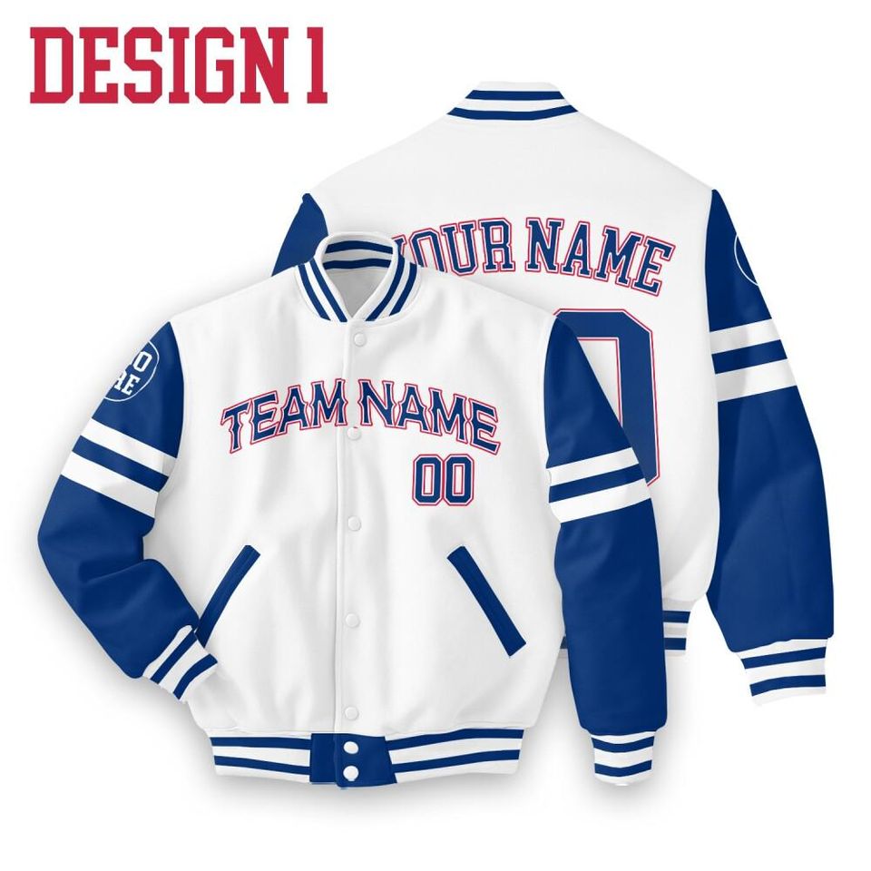 Personalized Texas Baseball Team Multi Color Varsity Jacket, Custom Logo Team Name Number Jacket, Team Baseball Jacket