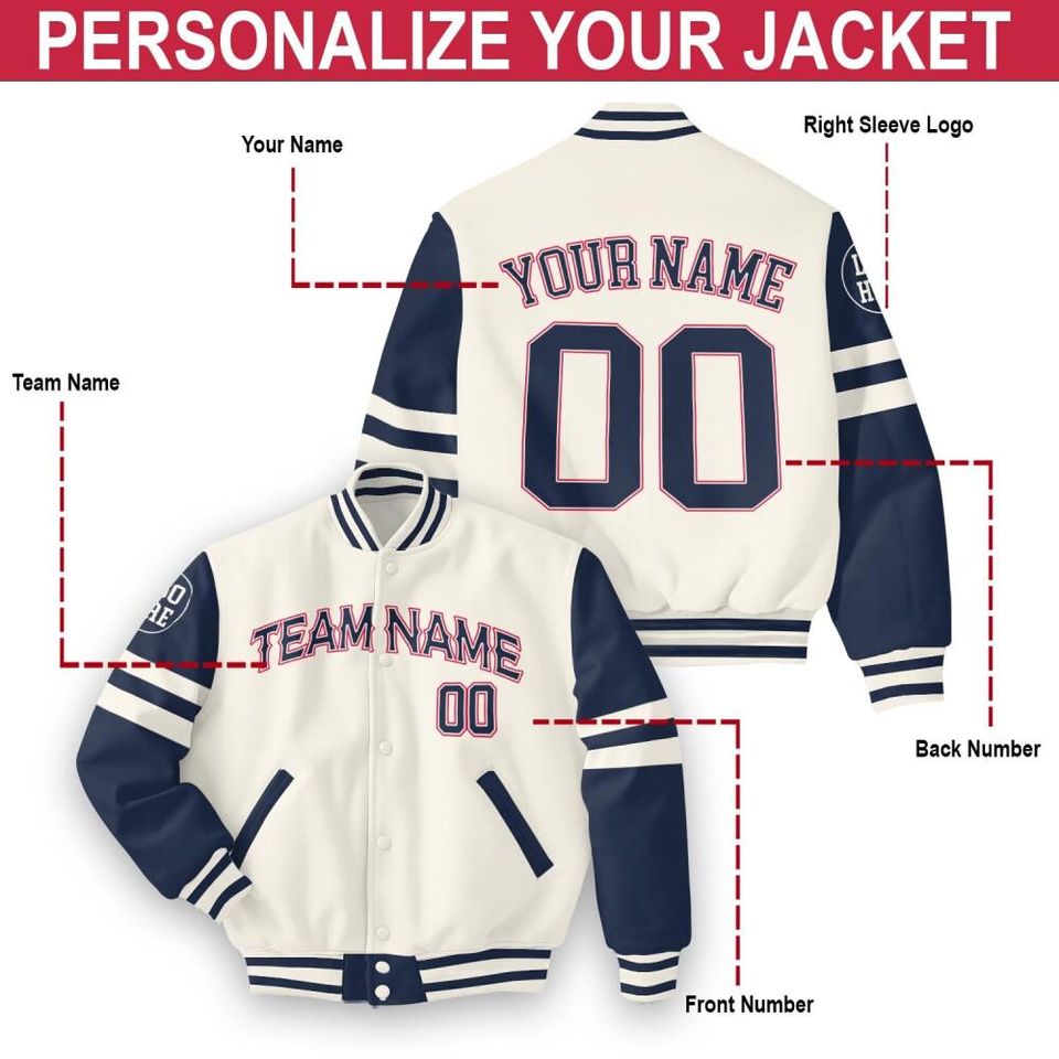Personalized Texas Baseball Team Multi Color Varsity Jacket, Custom Logo Team Name Number Jacket, Team Baseball Jacket