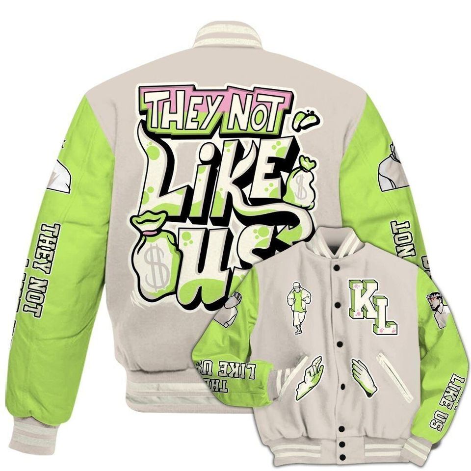 Varsity Jacket To Match Jack Black Night Silver - Dislike Us Graphic All Over Print Varsity Jacket