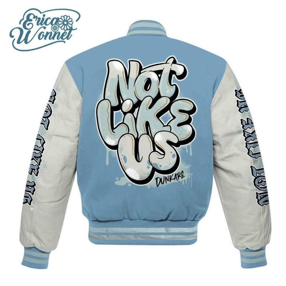 Varsity Jacket To Match Blue 2025 4s - None Like Us All Over Print Varsity Jacket