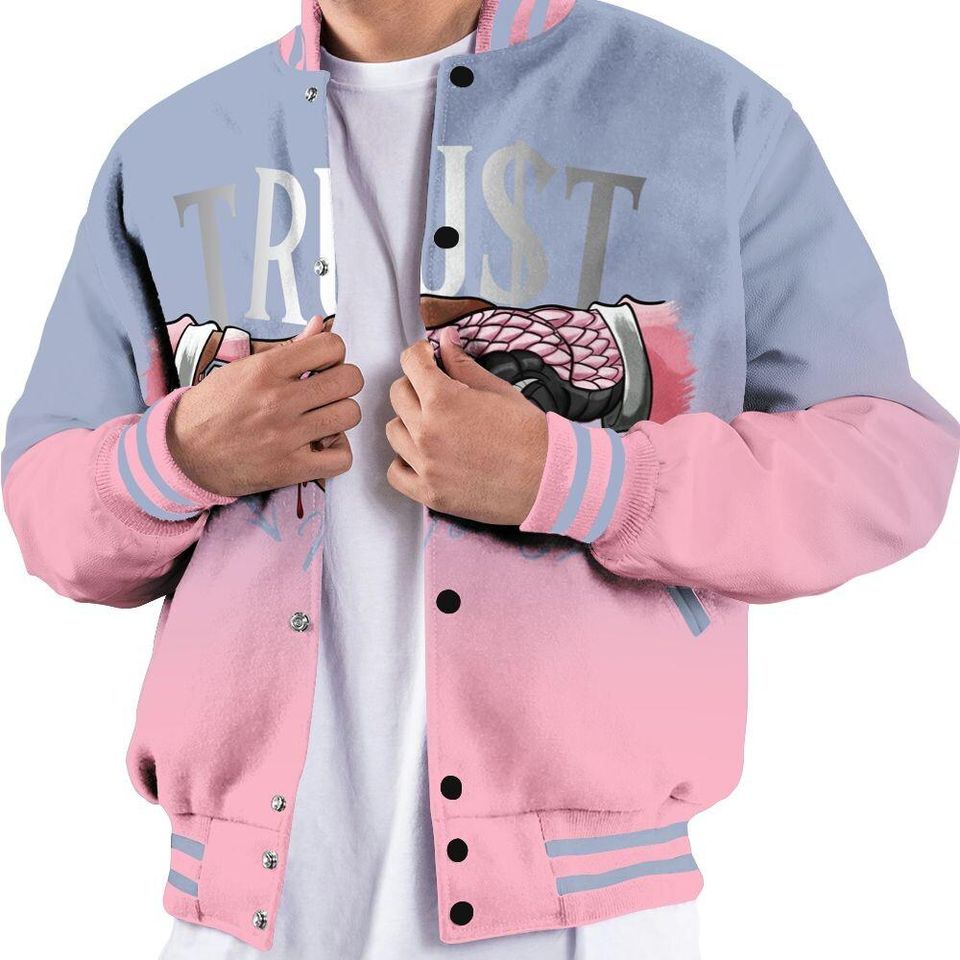 Dunkare Varsity Jacket To Match AJ 5 Retro 35th Anniversary 5s - Trust No One Drip All Over Print