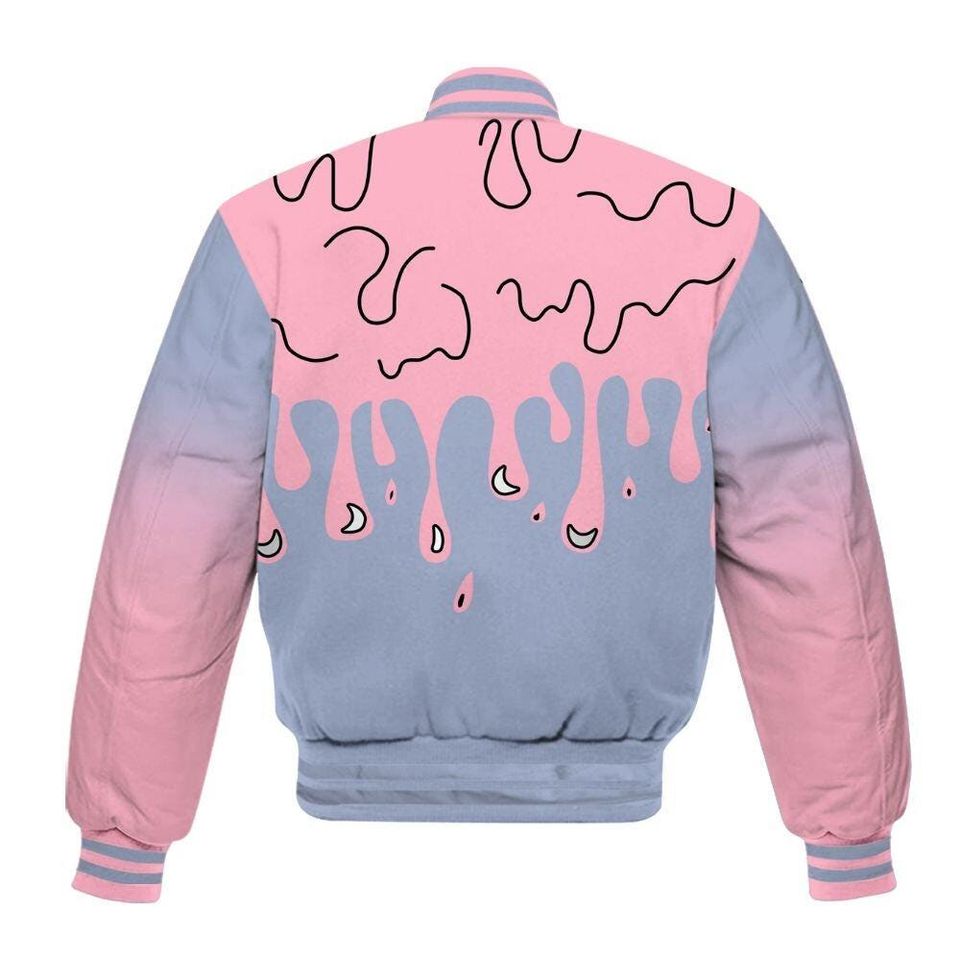 Dunkare Varsity Jacket To Match AJ 5 Retro 35th Anniversary 5s - Trust No One Drip All Over Print