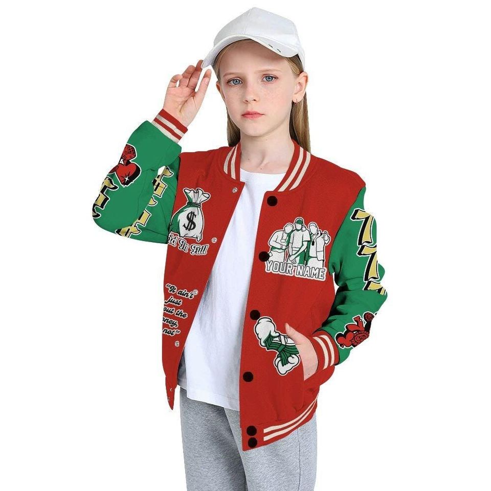 Dunkare Varsity Jacket Retro El Vuelo 3s - Paid In Full Baseball Varsity Jacket Custom Name