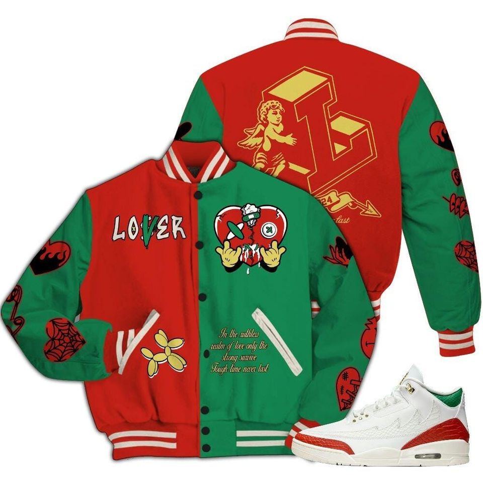 Dunkare Varsity Jacket Retro El Vuelo 3s - Loser Lover Heartbreak